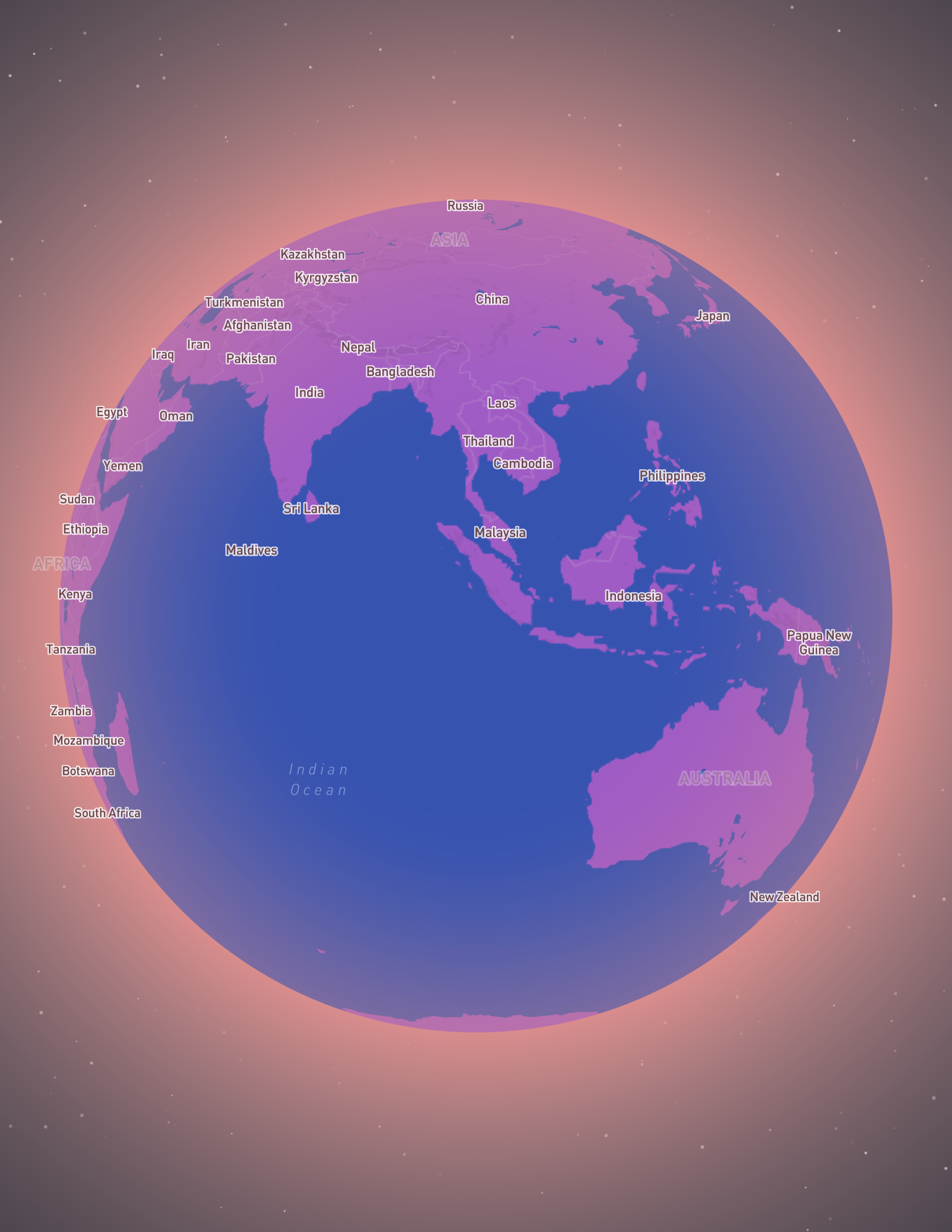 General Globe Image: I played around with the atmosphere