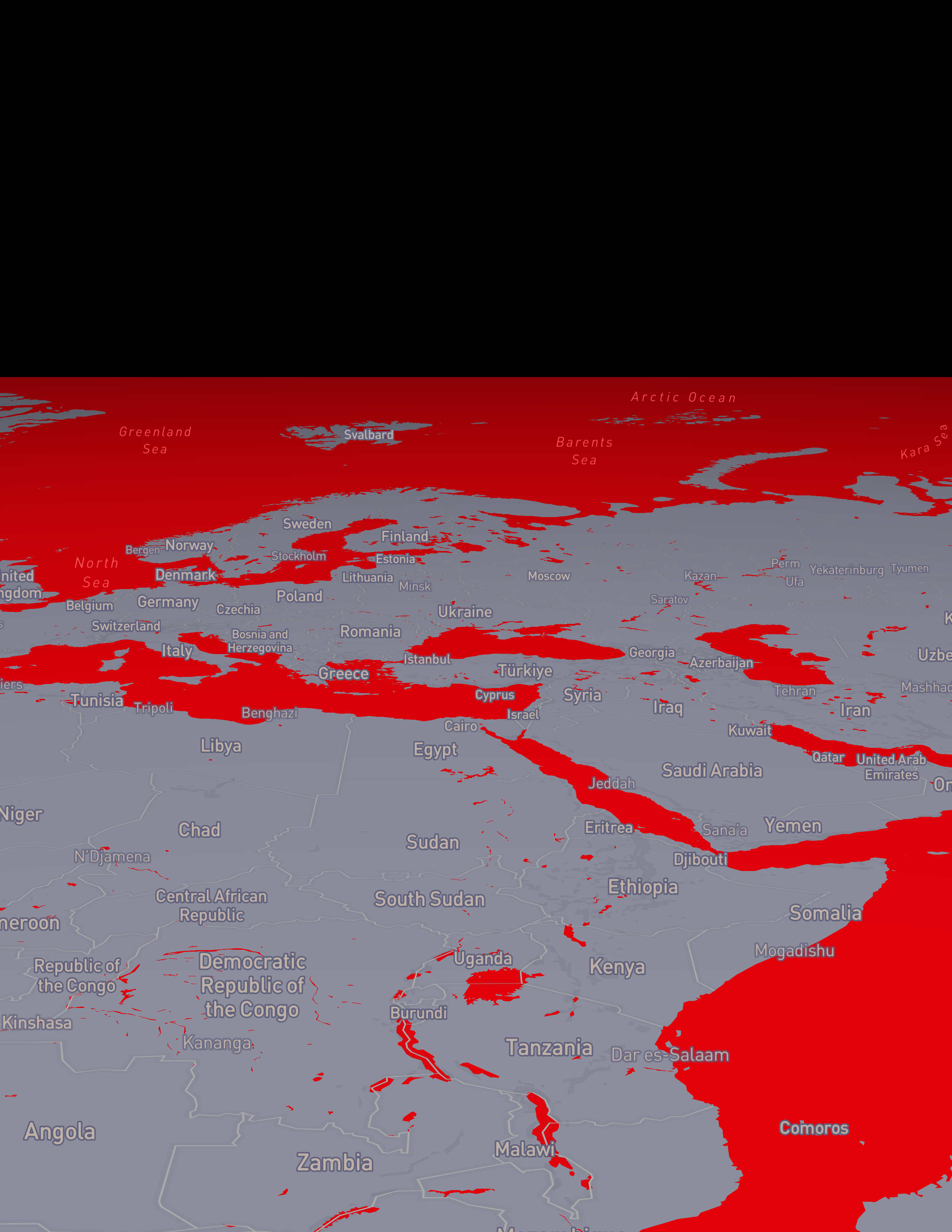 Zoomed out photo of the map