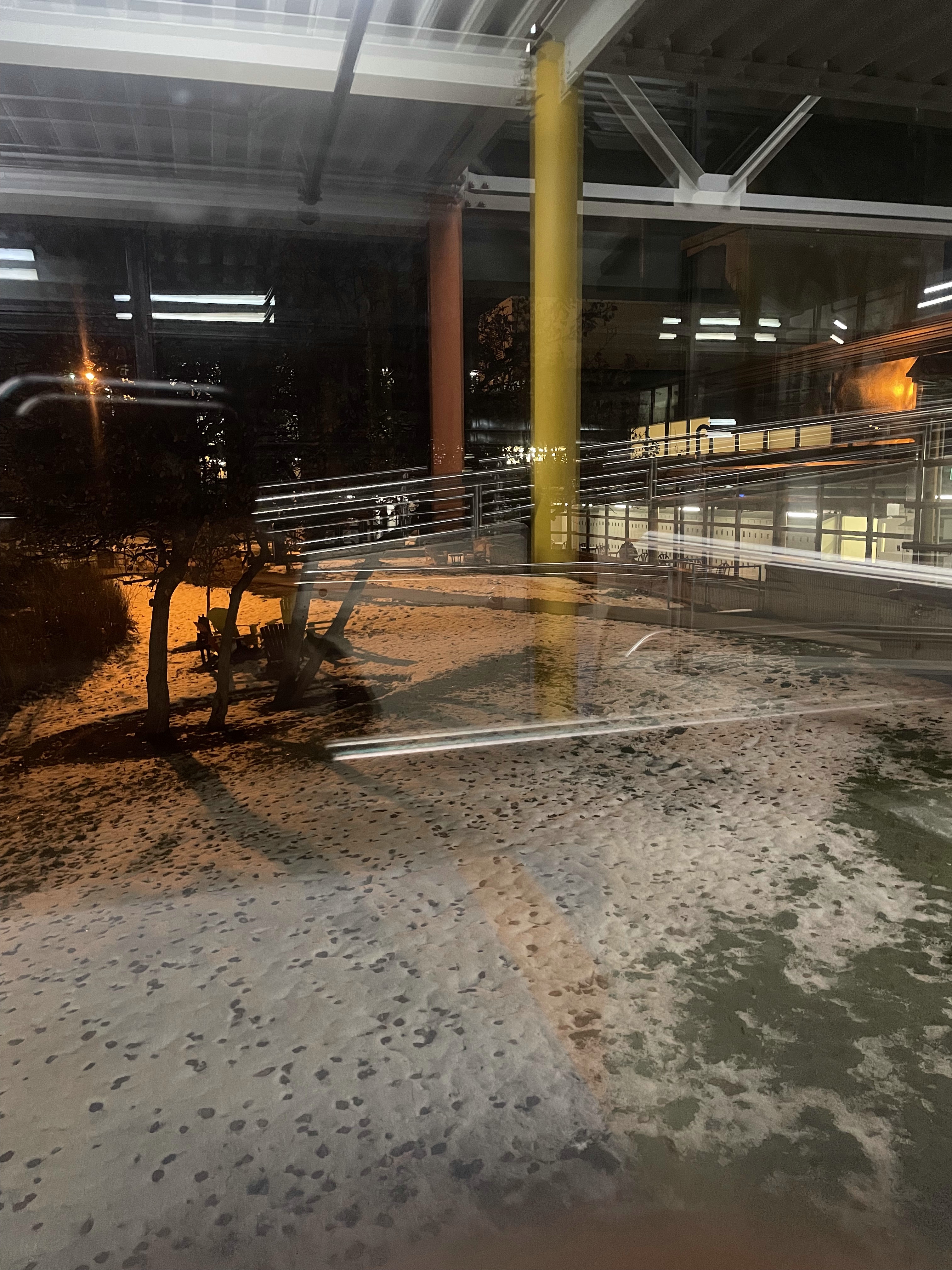 Not alot of lighting outside its near the marquee outside area. 