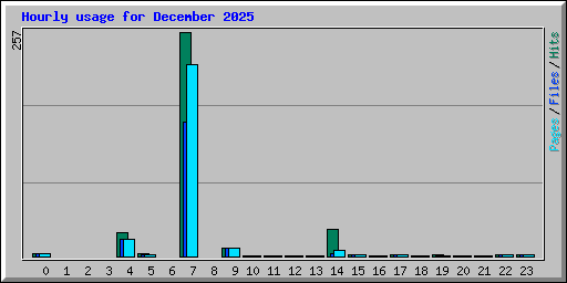 Hourly usage for December 2025